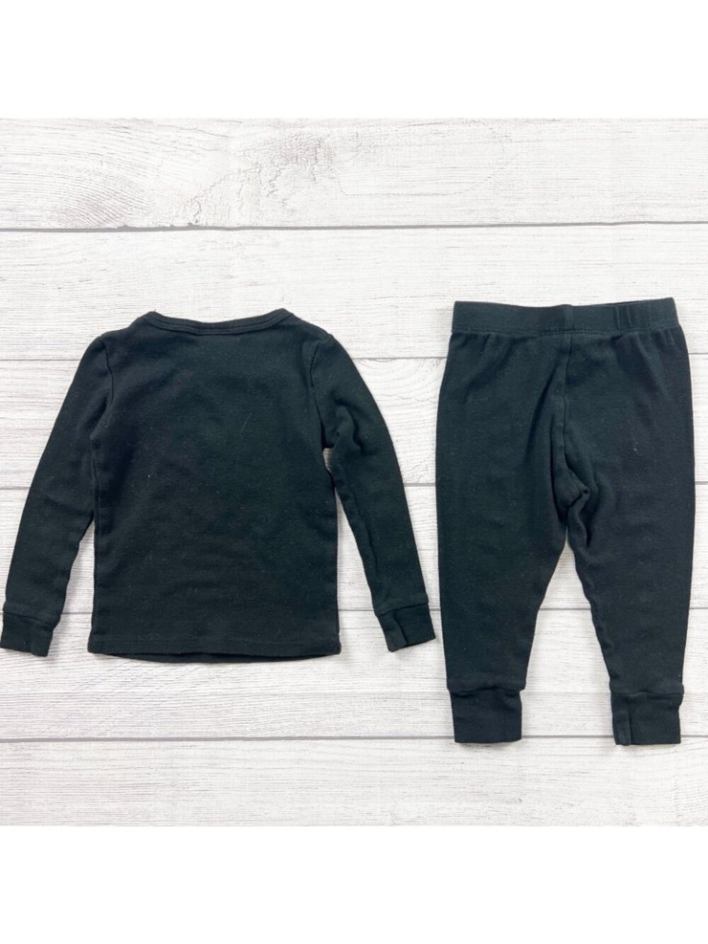 Hyde & Eek! Toddler Pajamas Set Skeleton Design Black Halloween 12-18 Months - Picture 4 of 4